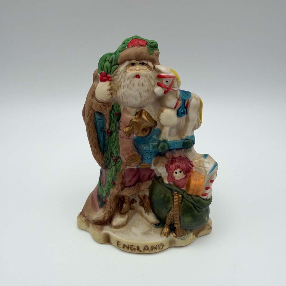 Santa's of the Nations: England Painted Porcelain Vintage '91 Christmas Figurine